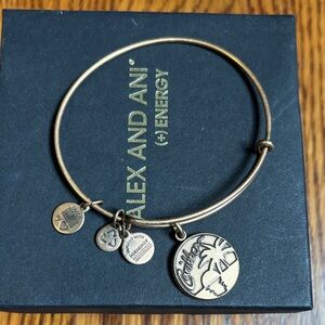 Alex and Ani Gold Caribbean Charm Bangle